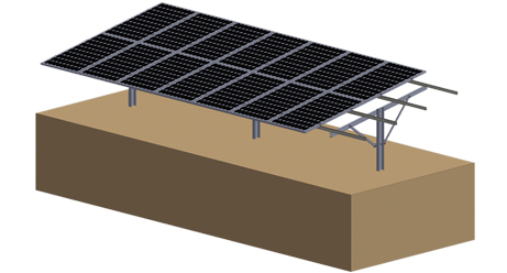 suportes de montagem solar no solo